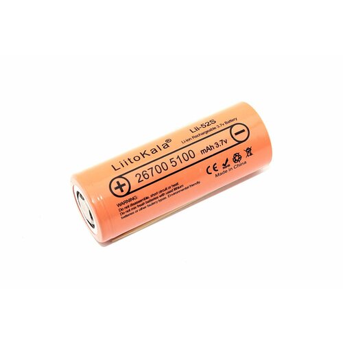 Аккумулятор типа 26700 Li-Ion LiitoKala Lii-52S 5100mAh, 3.7V аккумулятор типа 26700 li ion liitokala lii 40e 4000mah 3 2v