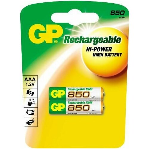 Аккумуляторы GP 85HC-UC2 850мАч ААА BL2 gp аккумулятор gp ni mh aaa 1000mah bl2 2шт 100aaahc 2cr2