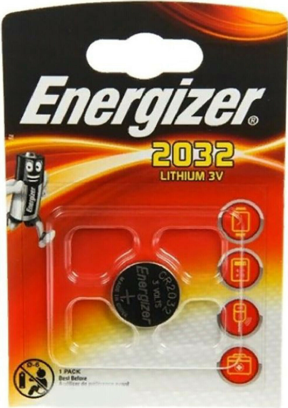 Батарейка Батарейка CR2032 3B литиевая Energizer в бластере 1 шт. 2 упаковки