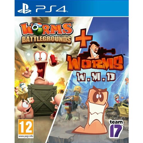 игра worms battlegrounds для playstation 4 Worms Battlegrounds + Worms WMD Русская Версия (PS4)