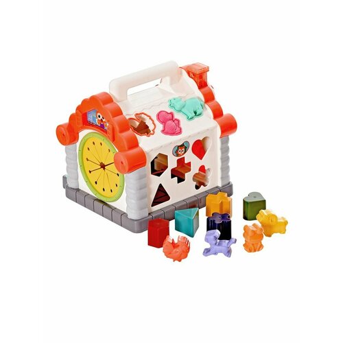 Развивающая игрушка - бизиборд, со звуковыми и световыми эффектами, Дом, 1 упаковка