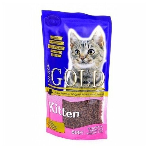 Nero Gold Kitten - корм для котят с курицей 0,8 кг