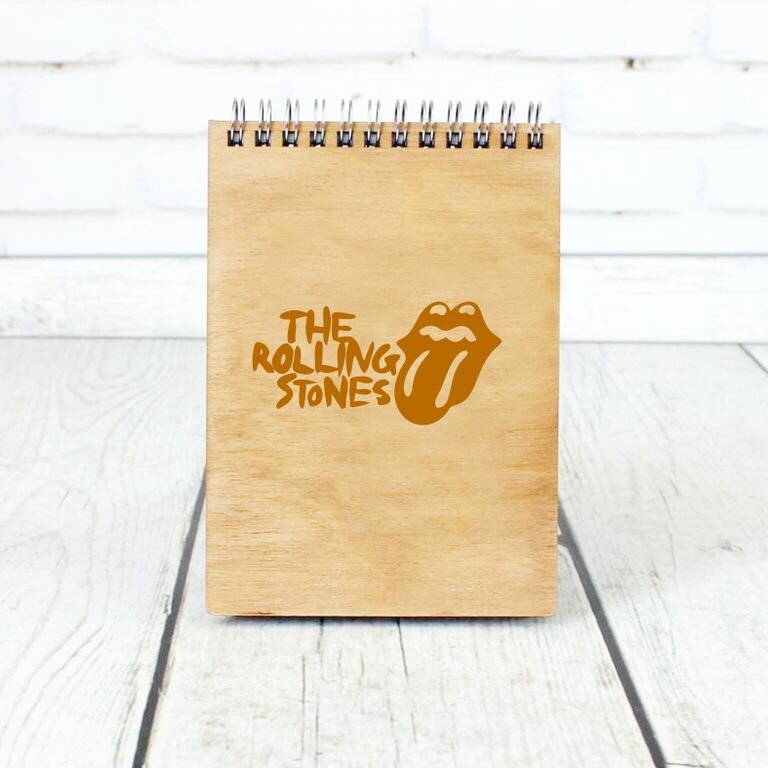 Скетчбук деревянный The Rolling Stones, Роллинг Стоунз №3