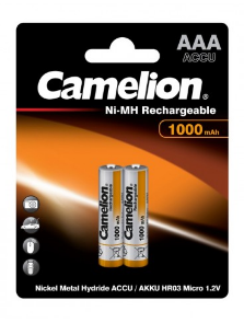 Аккумулятор Camelion R03 AAA BL2 NI-MH 1000mAh упаковка 2 шт.