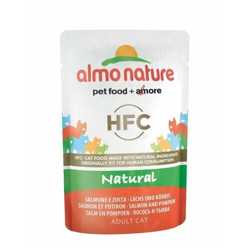 almo nature паучи для кошек с лососем и тыквой classic nature salmon Almo Nature Classic Nature - Salmon&Pumpkin - Паучи для Кошек с Лососем и Тыквой - 0,055 кг