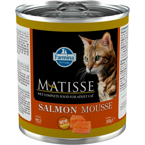 MATISSE MOUSSE SALMON для взрослых кошек мусс с лососем (85 гр х 12 шт)