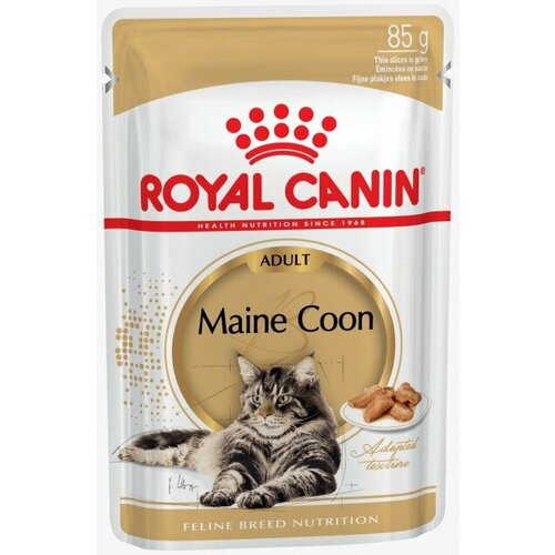 влажный корм роял канин для кошек instinctive в соусе 28 шт Royal Canin Maine Coon Adult Влажный корм для кошек породы Мейн Кун от 15 месяцев, кусочки в соусе 12 х 85 гр