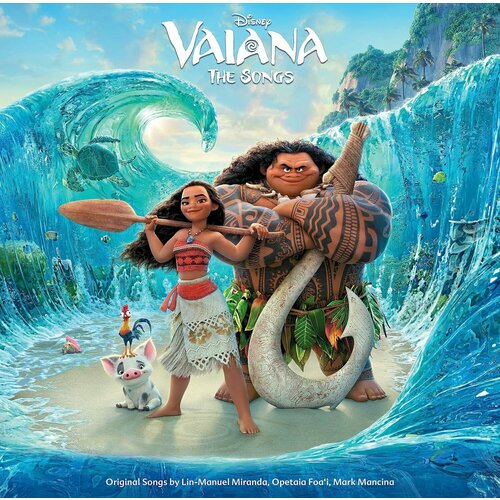 Disney Vaiana The Songs Wave Break Ocean Blue Vinyl (LP) Walt Disney Records Music disney songs from pocahontas kaleidoscope sunset splatter vinyl lp walt disney records music