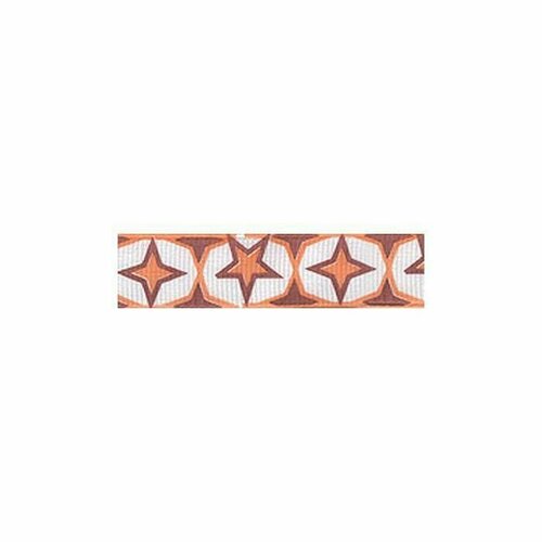Декоративная лента, с рисунком - звезды, 15 мм, 15 м, оранжевая, 1 упаковка декоративная лента с рисунком совы 15 мм 15 м оранжевая 1 упаковка