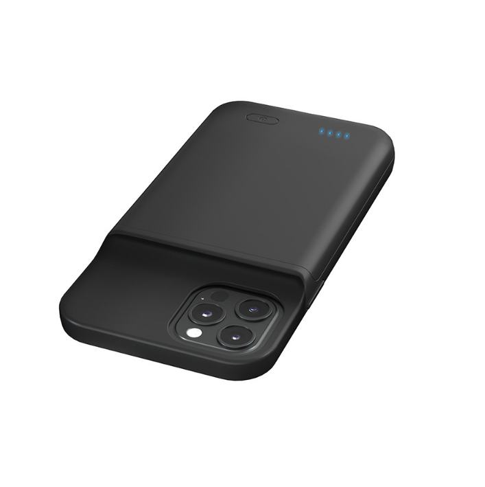 Чехол-бампер MyPads для Apple iPhone 13 (6.1) / 13 Pro с усиленной мощной батареей-аккумулятором повышенной расширенной ёмкости 6800mAh, черный