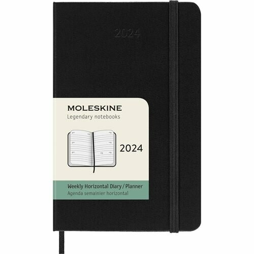 Еженедельник Moleskine CLASSIC WKLY Pocket, 9 x 14 см, 144 страницы, датированный, черный