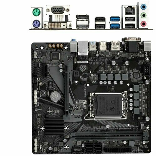 Материнская плата Gigabyte H610 LGA1700 DDR4 H610M S2H V2 DDR4 mATX Ret 1183000₽