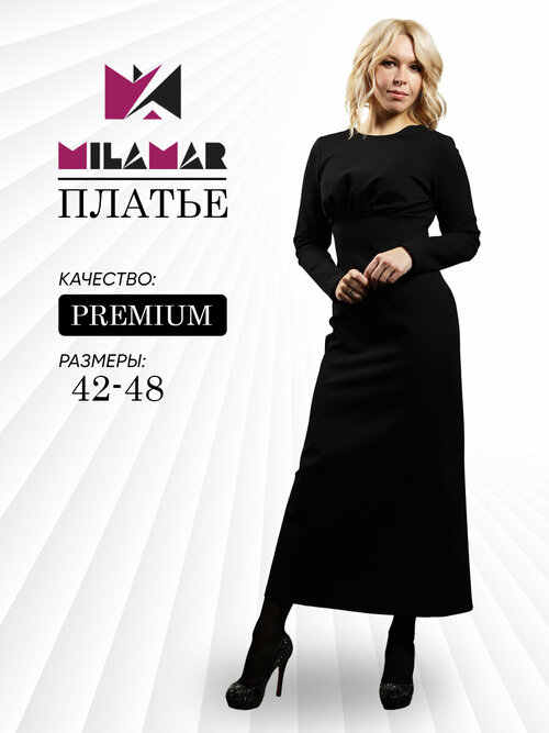 Платье MILAMAR, размер 48, черный