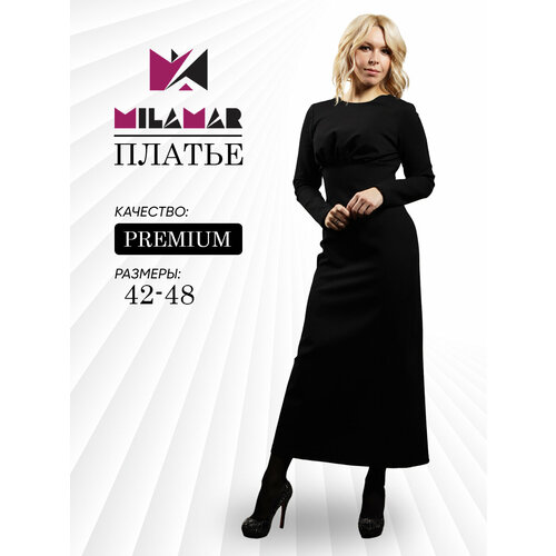 Платье MILAMAR, размер 48, черный