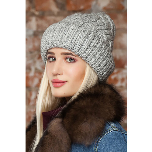 фото Шапка supershapka, размер 54-58, бежевый