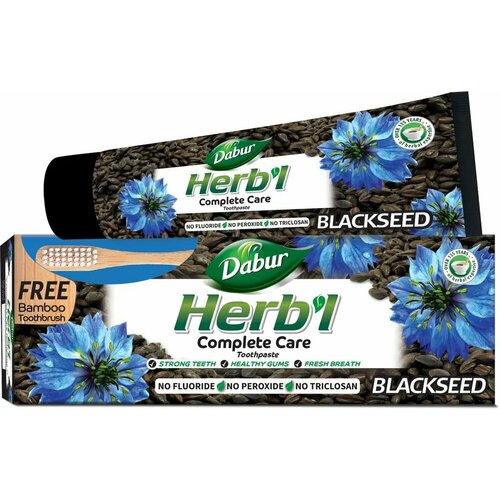 Dabur Herb'l Black Seed Зубная паста с экстрактом черного тмина 150 г + зубная щетка dabur herb l black seed зубная паста с экстрактом черного тмина 150 г зубная щетка 3 шт