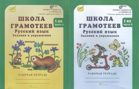 Школа грамотеев. 1 класс. Русский язык. Задания и упражнения. Рабочая тетрадь. В 2-х частях. Часть 1 - фото №2