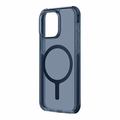 Чехол Uniq Combat для iPhone 15 Pro, матовый/синий (MagSafe)