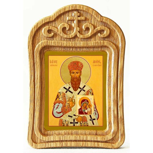 Святитель Арсений Элассонский, архиепископ Суздальский, икона в резной деревянной рамке святитель арсений элассонский суздальский икона в киоте 14 5 16 5 см