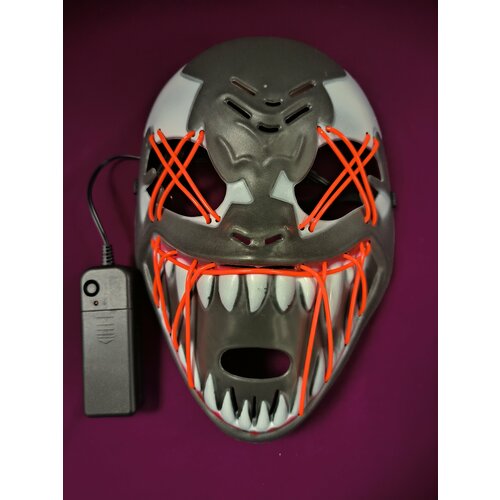 Светящаяся маска Венома / Venom оранжевое свечение