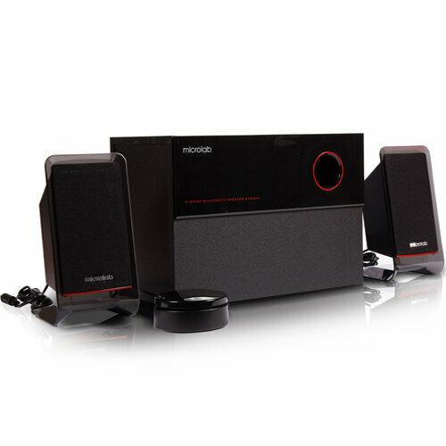 Колонки с сабвуфером Microlab M-200BT Platinum акустическая стерео система 2.1 .50Вт, Bluetooth , пульт ДУ