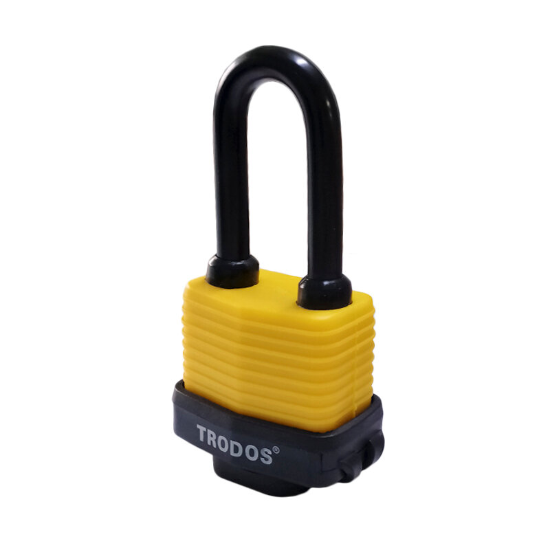 фото Замок навесной Trodos ВС-SP-40L всепогодный, сталь, желтый, блистер,