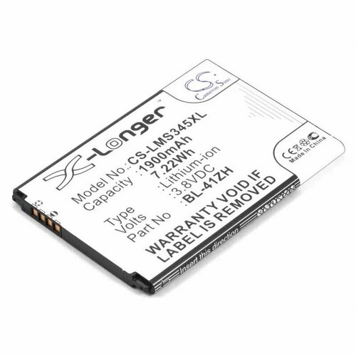 Аккумулятор BL-41ZH 1900mAh для телефона LG D221 L50 аккумулятор ibatt ib u1 m932 1500mah для lg l fino h324 leon h324 h340 l fino d295 leon h340 leon lte d290n h345 leon 3g