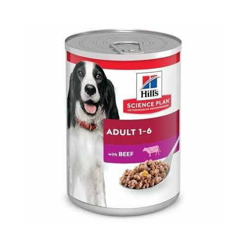 Hills консервы Консервы для взрослых собак с говядиной (Adult Beef) 607096, 0,37 кг, 56677 (4 шт)