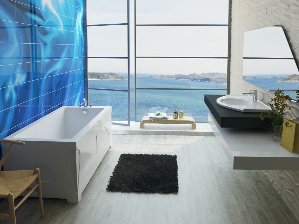 фото Эстет Ванна Эстет Дельта 150х70 из искусственного камня NEW