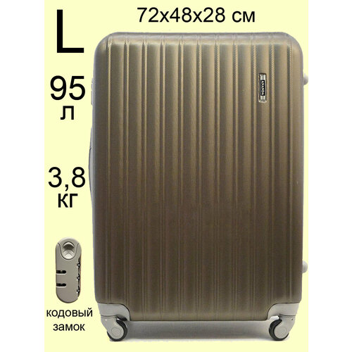 Чемодан ANANDA, 95 л, размер L, коричневый, бордовый чемодан ananda 55 л размер m бордовый