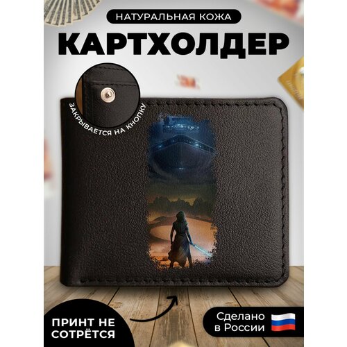 фото Визитница russian handmade kup060, натуральная кожа, 6 карманов для карт, черный