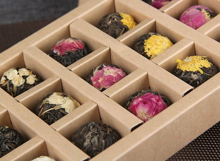Подарочный набор китайский чай Шэн Пуэр "Цветочный Дракон" - фотография № 2