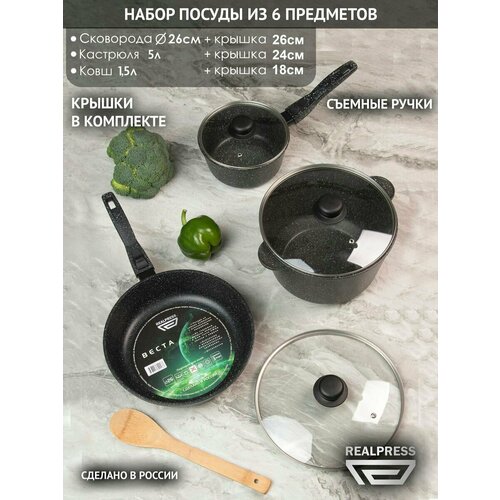 Набор посуды с антипригарным покрытием