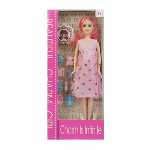 Игровой набор Будущая мама, в комплекте кукла 28 см, пупс, 13 предметов Shantoi Gepau F3194