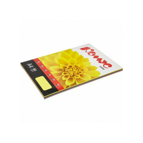 Комус Бумага цветная Комус Color (микс интенсив 5цв: л, к, ш, з, г),80г, А4,100 л