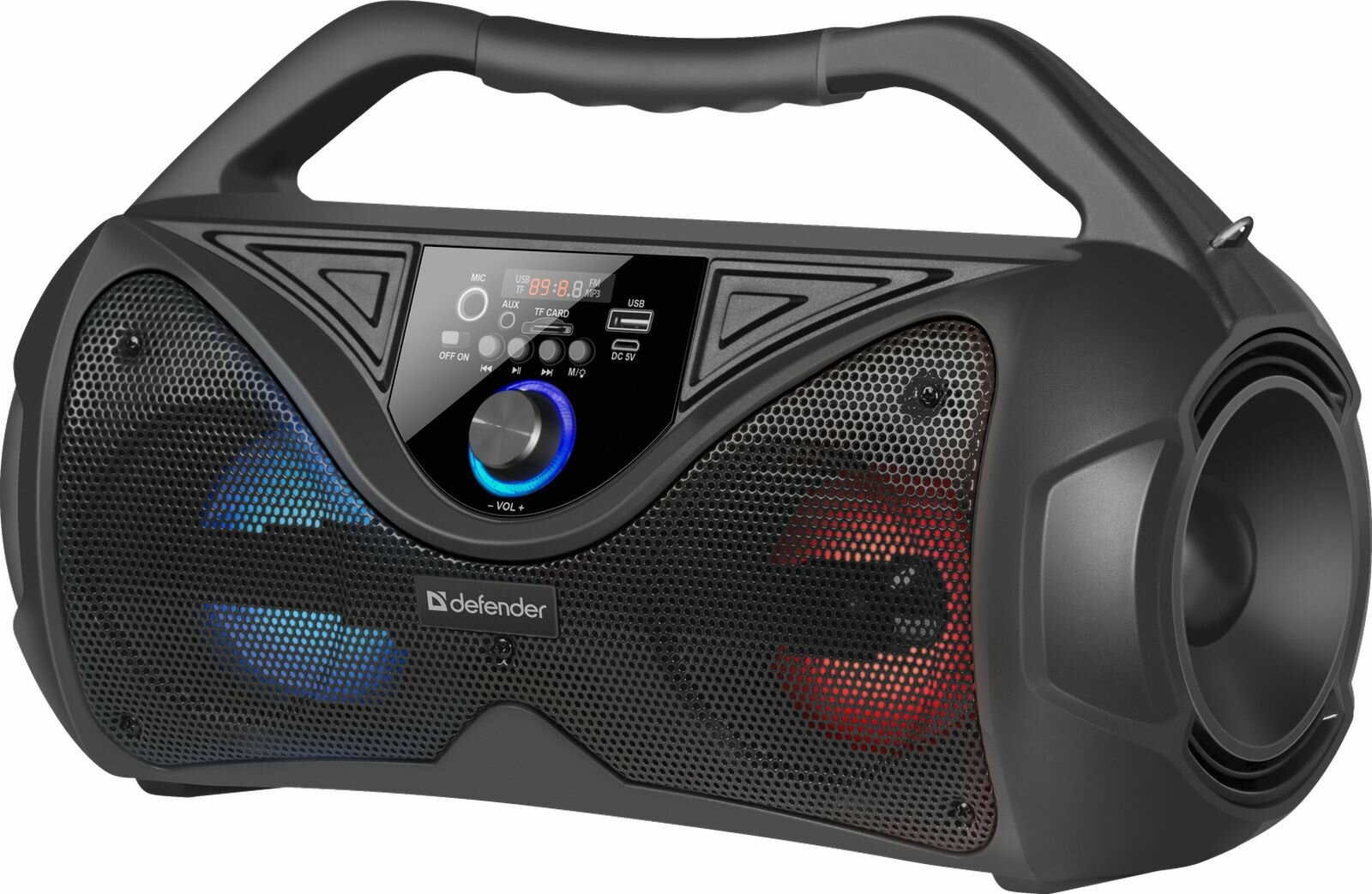 Акустическая 1.0 система Defender G108 18Вт, Light/BT/FM/USB/LED/MIC