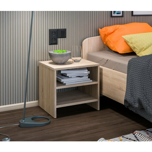 Прикроватная тумба столплит Кито СБ-26071 напольная с полкой ЛДСП Дуб Сонома 43х40х35 см 2090₽