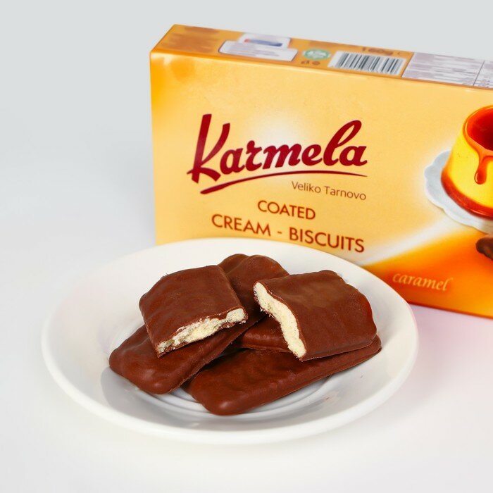 Печенье Karmela с карамелью в шоколаде, 160 г - фотография № 2
