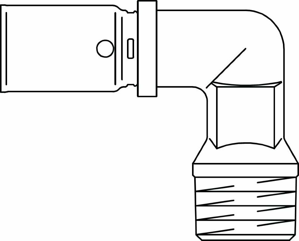 Угольник Oventrop Cofit P 20xRp1/2 с наружной резьбой - фото №2