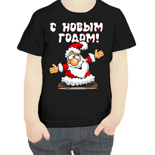 фото Футболка , размер 104, черный нет бренда