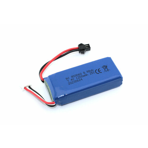 Аккумулятор Li-Pol 7.4v 803060 1200mah SM аккумулятор li pol 7 4v 803063 1200mah jst