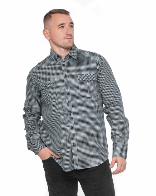 Рубашка Maestro, размер 50-52/L/43 ворот, серый