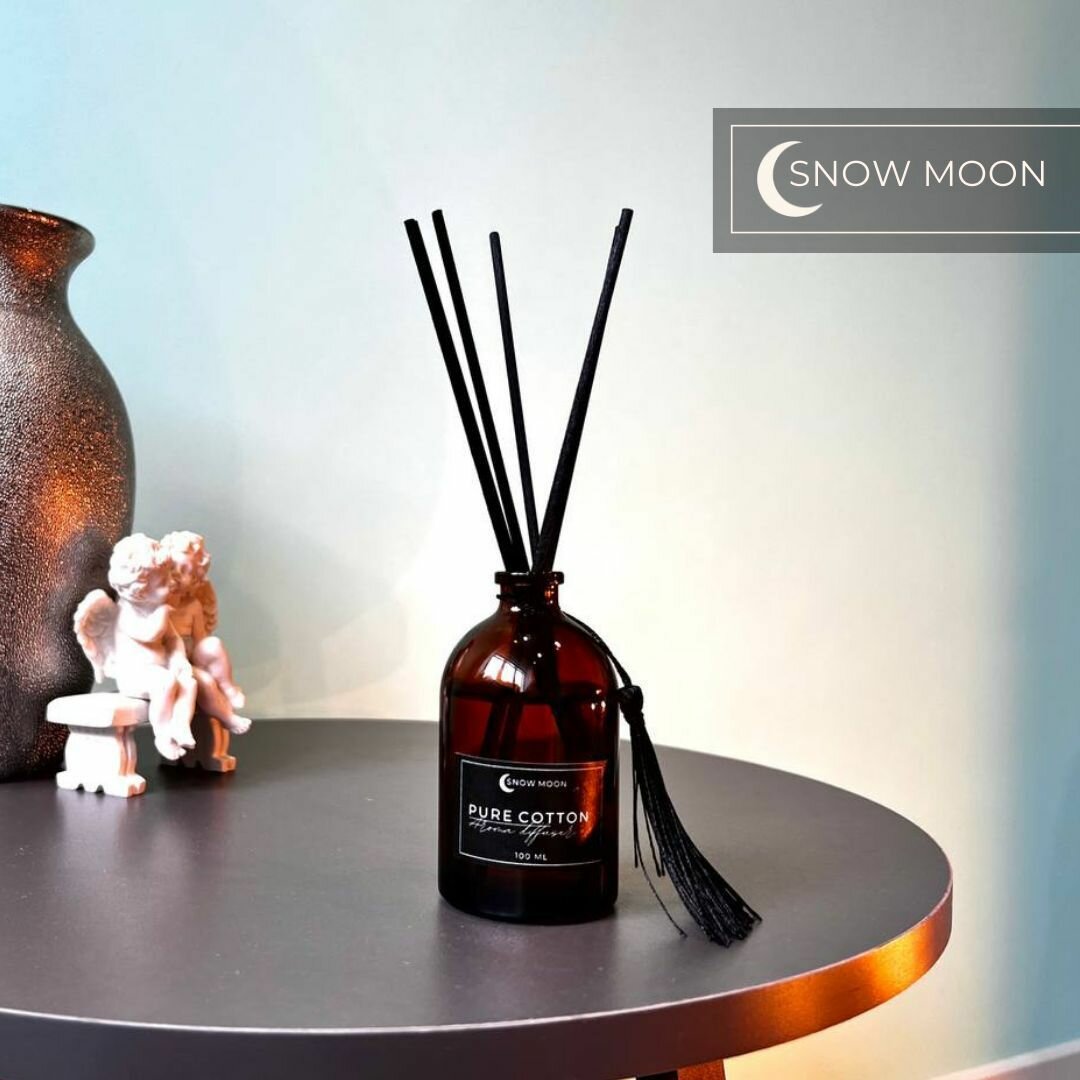 Ароматический диффузор "Чистый хлопок" от Snow Moon (Pure Cotton) для дома 100 мл. — фото 1
