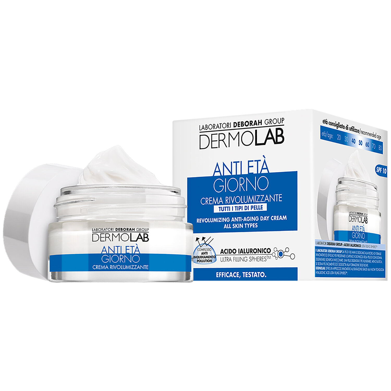 Крем дневной против морщин разглаживающий, Dermolab, Revolumizing Anti-Aging Day Cream SPF10, 50 мл