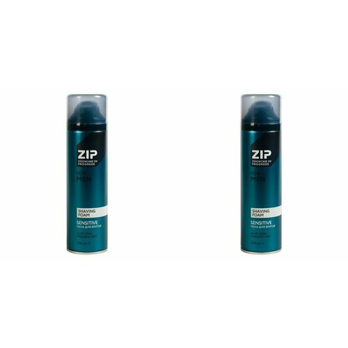 Купить Zip Пена для бритья, Shaving foam sensitive, 200 мл, 2 уп, ZOOMING IN PROGRESS