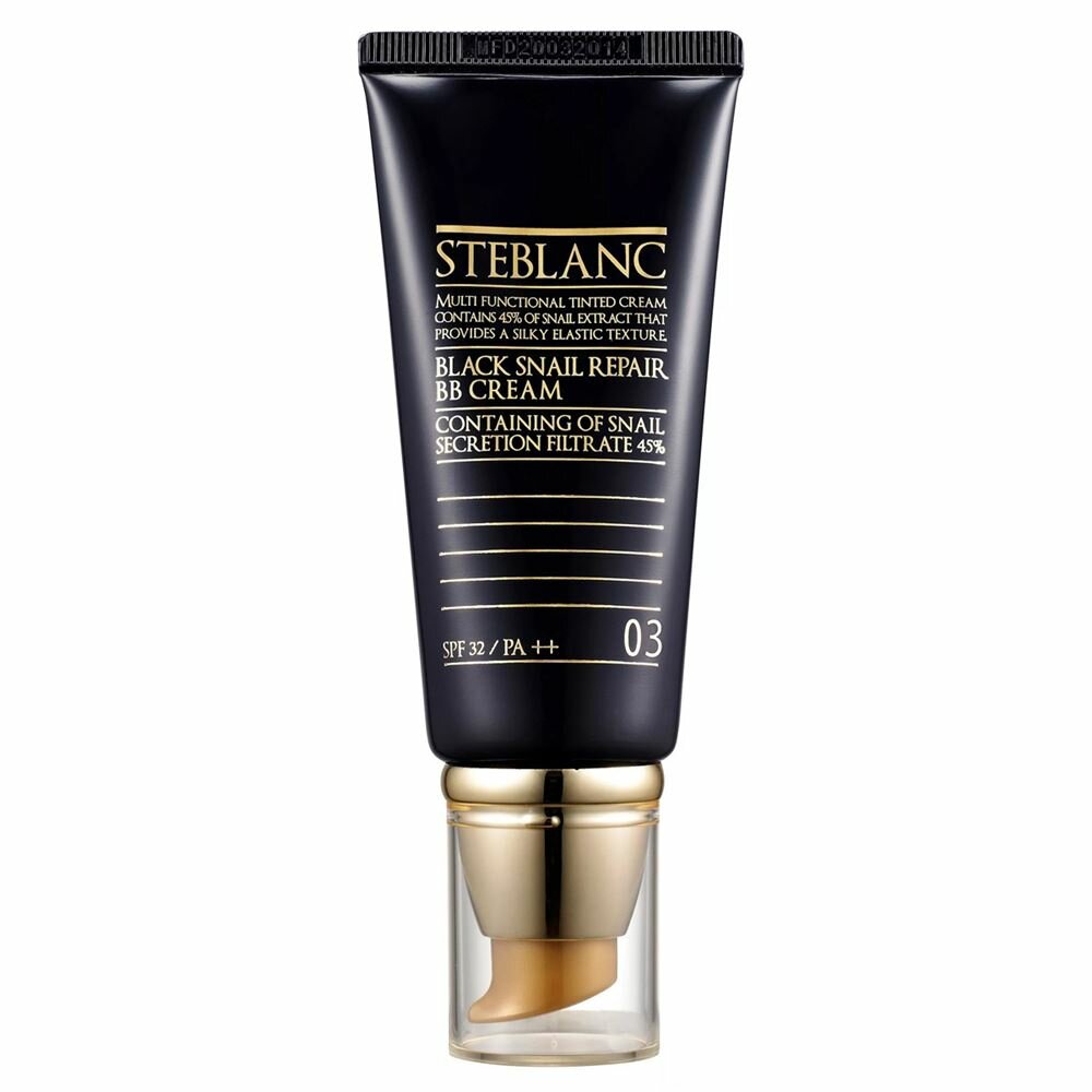 Тональный крем Steblanc Black Snail Black Snail Repair BB Cream, ВВ крем с муцином чёрной улитки, 01