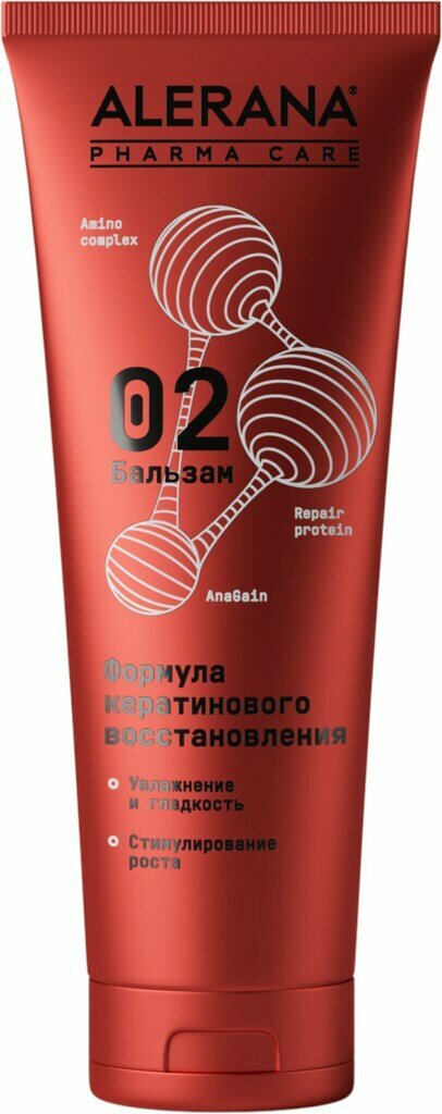 Бальзам для волос алерана Pharma Care Кератиновое восстановление, 260мл, Россия, 260 мл