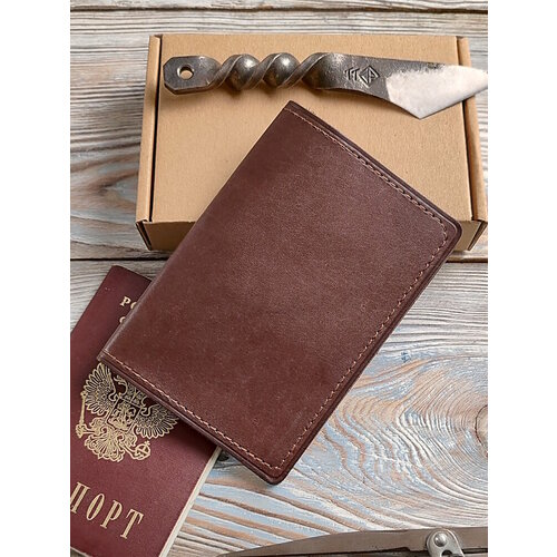 Обложка для паспорта Savager, коричневый