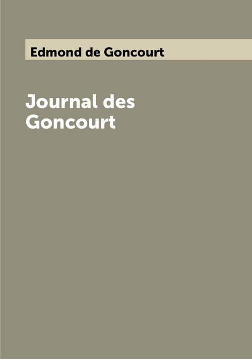 Journal des Goncourt