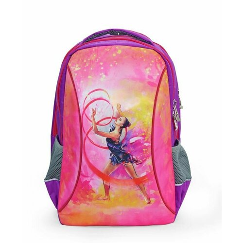 Рюкзак для гимнастики (ткань п/э, сиреневый/розовый) 216 L -042